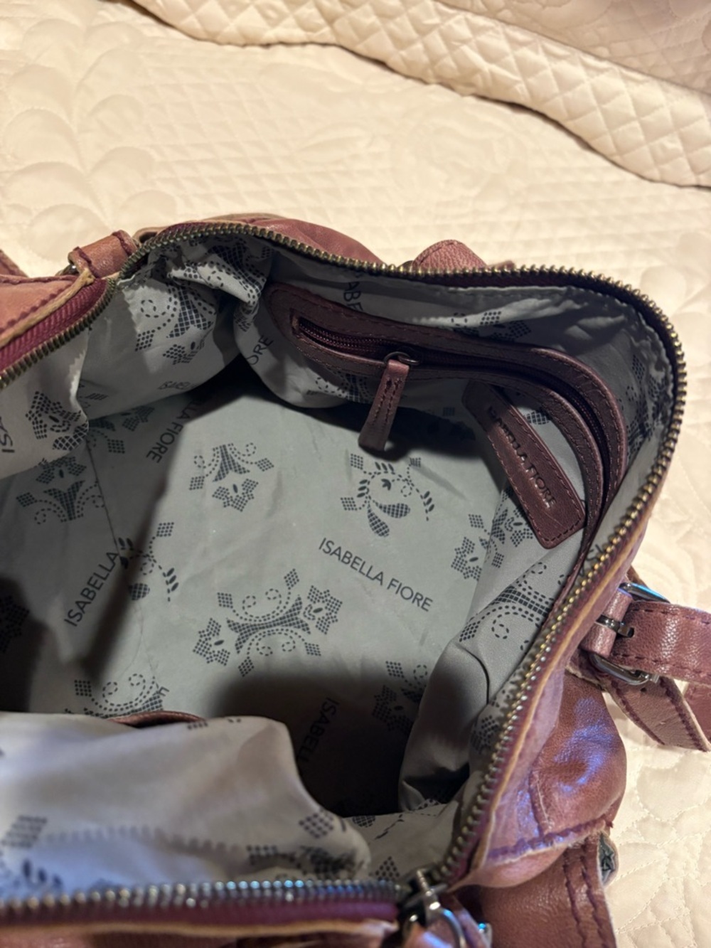 Isabella Fiore leather handbag brown - Picture 16 of 16